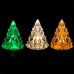 Weihnachts baum Eis kristall Farbwechsel LED Schreibtisch Dekor/Tisch lampe Licht Nette Mini LED Weihnachts baum Nachtlichter