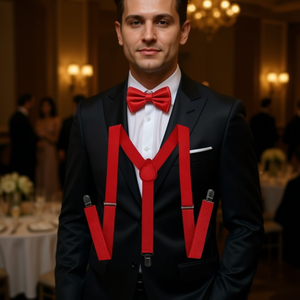 Set di Papillon e Cravatte in Poliestere Regolabili, Eleganti e Formali per Adulti, Tinta Unita, Pre-Annodati, Durevoli - Product Image 2