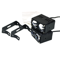 Lampu Sorot Motor LED Mini Dual Warna Kuning 45W 90W, Lampu Kabut, Lampu Depan, High/Low Beam