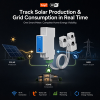 Medidor de Energía Inteligente OWON WiFi Tuya Trifásico Bidireccional con Pinzas CT para Monitoreo de Sistemas Solares Fotovoltaicos Residenciales