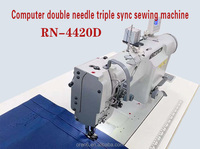 La machine à coudre industrielle automatique de coupe de fil convient aux tissus tricotés, aux manchettes de T-shirt RN-4420D