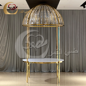 Crystal Top Acero inoxidable Fiesta Restaurante Comedor Mesas y sillas Set - Product Image 2