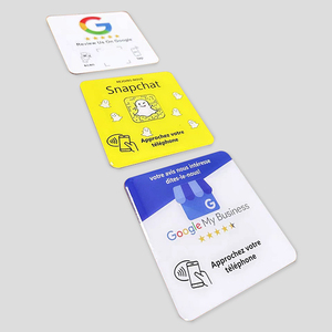 Biểu tượng tùy chỉnh in ấn 100 mét 25 mét <span class=keywords><strong>NFC</strong></span> <span class=keywords><strong>Tag</strong></span> <span class=keywords><strong>NFC</strong></span> phương tiện truyền thông xã hội Acrylic thẻ không thấm nước Epoxy Google xem xét <span class=keywords><strong>NFC</strong></span> thẻ PVC - Product Image 2