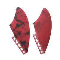 Bas quantité minimale de commande prix d'usine Surf couleur rouge aileron double ailerons quille en fibre de verre aileron de surf