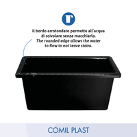 Vas Bunga Kubah Makam Gaya Eropa Persegi Berbahan Plastik Berkualitas Tinggi Merek Italia COMIL PLAST untuk Dewasa