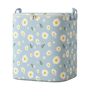 Large Capacity Non Woven Fabric <b>Storage</b> Bag For Quilts <b>Clothes</b> Moving Packing Rectangle Shape With Zipper And Handles - Product Image 5