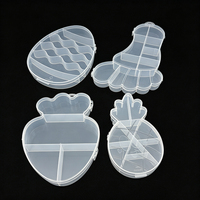 Boîte en plastique PP jetable écologique en forme d'ananas pour enfants, organisateur de rangement à motifs de dessins animés, emballage de bonbons pour usage domestique - Vente en gros