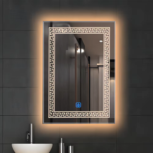 <span class=keywords><strong>Miroir</strong></span> de salle de bain rectangulaire moderne personnalisé YIDA, nouveau modèle, avec éclairage LED, montage mural, commande tactile, lumières tricolores, <span class=keywords><strong>miroir</strong></span> argenté - Product Image 2