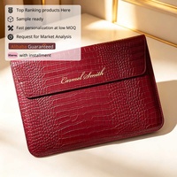 Étui pour ordinateur portable en cuir de crocodile personnalisé Yihe, housse de protection avec support