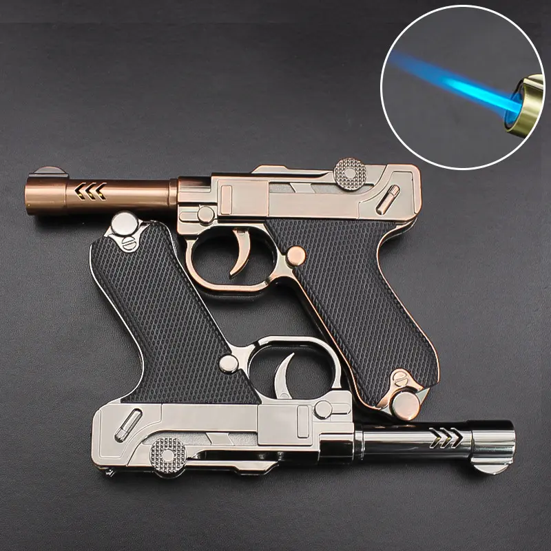 Модель пистолета Aomail, металлическая сигаретная зажигалка, зажигалка, пистолет с ножом, зажигалка, форма пистолета, струйная зажигалка