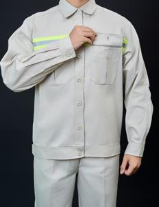 FMF Ensemble de vêtements de travail de sécurité anti-rides du Vietnam beige à manches longues et anti-rétrécissement de haute qualité pour femmes - Product Image 3