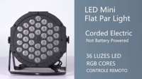 Usine En Gros Contrôleur DMX Compatible RVB Par Lumières 36 LED Lumières de Scène avec Télécommande pour Vacances DJ Intérieur