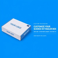 Boîte d'expédition en carton ondulé personnalisée pour kit d'expériences scientifiques pour enfants, kit STEM, avec fermeture auto-scellante, vente en gros, directement de l'usine
