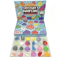 Advent Calendar Squishy Toy Set 24 Days Surprise Box Sensory Fidgets Realistic Food Shapes Stress Relief Gift Kids Teens
