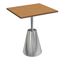 Ensemble de table et de chaises de style industriel moderne en acier inoxydable pour restaurant, café, salon de thé, pâtisserie