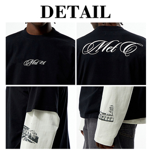 T-shirts pour hommes KingSen à manches longues, en coton, à double couche, respirants, coupe classique, style streetwear, impression personnalisée - Product Image 6