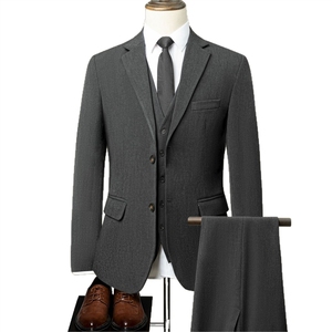 Nuevo <span class=keywords><strong>Traje</strong></span> en Existencia, <span class=keywords><strong>Traje</strong></span> de Hombre para Negocios, Casual, Profesional, Elástico, para Boda, Banquete, Entrevista, Corte Entallado - Product Image 5