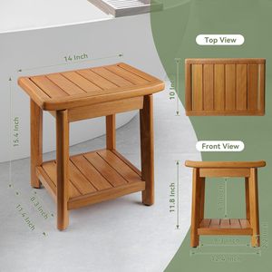 <span class=keywords><strong>Banc</strong></span> <span class=keywords><strong>de</strong></span> douche en teck, tabouret <span class=keywords><strong>de</strong></span> douche compact à 2 niveaux, <span class=keywords><strong>petit</strong></span> siège <span class=keywords><strong>de</strong></span> <span class=keywords><strong>bain</strong></span> en bois avec pieds antidérapants pour <span class=keywords><strong>salle</strong></span> <span class=keywords><strong>de</strong></span> <span class=keywords><strong>bain</strong></span> - Product Image 3