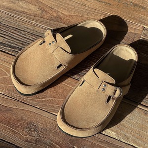 Mocassins d'été respirants pour hommes 2026 à semelles épaisses et talons rehaussés, en cuir de vachette marron, sandales décontractées - Product Image 1