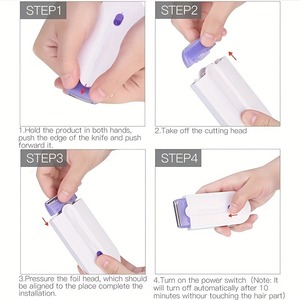Epilatore Femminile Indolore, Dispositivo per la Rimozione dei <span class=keywords><strong>Peli</strong></span>, Ricarica USB, Rasoio per Corpo, Viso, Gambe e Zona Bikini, Macchina per la Depilazione, Trimmer per <span class=keywords><strong>Peli</strong></span> - Product Image 6