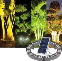 Lampe solaire LED d'extérieur en forme de palmier, étanche IP65, 12W, en alliage d'aluminium, blanc chaud, pour jardin et aménagement paysager