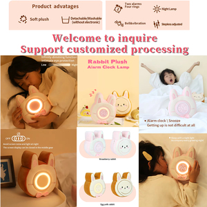 <span class=keywords><strong>Réveil</strong></span> électronique moderne pour enfants avec affichage numérique, oreiller en peluche <span class=keywords><strong>lapin</strong></span>, lampe de nuit <span class=keywords><strong>lapin</strong></span> de dessin animé - Product Image 2