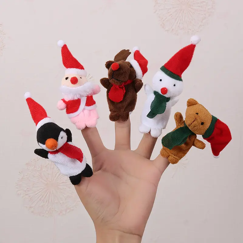 2023 Hot Sale Plüsch Custom Kuscheltier Finger Poppet Toy Handpuppen Set für Jungen und Mädchen