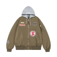 Veste bomber pour homme LAYENNE de haute qualité, veste d'hiver décontractée vintage, veste de baseball brodée pour homme