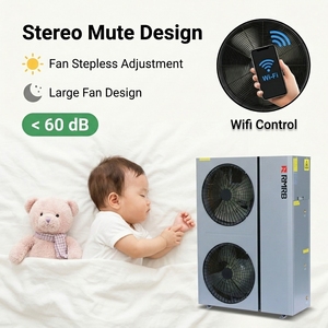 Pompe à chaleur air-eau R32/05ZR/16.8kW Chauffage Refroidissement A+++ EVI -35.C 220V 380V CE CB OEM - Product Image 1