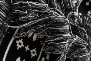 Autunno inverno garanzia di qualità <span class=keywords><strong>Oversize</strong></span> sciolto nuovo Design donna classico <span class=keywords><strong>nero</strong></span> bianco geometrico <span class=keywords><strong>Cardigan</strong></span> Jacquard - Product Image 5