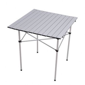 Foldable U-Shape Aluminum Camping <b>Table</b> with <b>Bamboo</b> Panel Modern Outdoor Furniture - Product Image 3