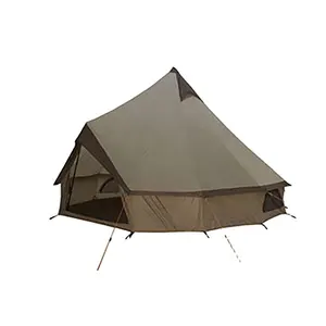 8-10 व्यक्ति 4M बड़े लक्जरी Glamping तम्बू ऑक्सफोर्ड पॉलिएस्टर निविड़ अंधकार परिवार टीपी तम्बू घंटी तम्बू