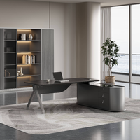 Meja Kantor Kayu Gaya Modern Mewah untuk Komputer, Meja Panel Sederhana untuk Bos dan Meja Bentuk L untuk Kantor