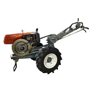 10 PS 15 PS 18 PS Dieselmotor Power Pinne Grubber Zweirad Mini Hand Walking Traktor mit Pflug/Rotary zum Verkauf PK Gubota