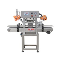 Machine de scellage thermique automatique à tête unique en acier inoxydable 304 personnalisée pour bouteilles PET, pour applications en matière de boissons et de produits chimiques