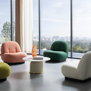 Sillón Modular Moderno de Tela, Sillón Acolchado para Sala de Estar, Vestíbulo de Hotel - Product Image 1
