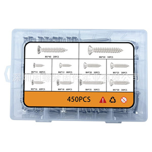 304 Stainless Steel Phillips Head Countersunk Self Tapping Screws 450Pcs Metric Metal <b>Fasteners</b> Class 12.9 - Product Image 2
