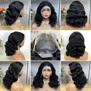 Perruque en cheveux humains bouclés rebondissants à 250 % de densité, perruque frontale en dentelle HD transparente 13x4, couleur naturelle, pour femmes - Product Image 4
