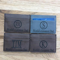 Dompet Kartu Kantor Kulit Sintetis Kosong yang Dapat Dilaser dengan Logo Kustom