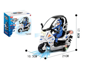 Jouets de puzzle pour enfants, jeu de compétition amusant, cadeaux, jouets électriques à piles, moto à lumière clignotante, simulation de véhicule de <span class=keywords><strong>police</strong></span>, voiture pour enfants - Product Image 2