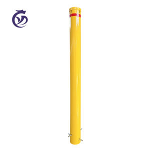 Borne de sécurité en acier LONGYIDA Guardian à encastrer, fixation souterraine pour allées ou garages, jaune, borne encastrée - Product Image 3