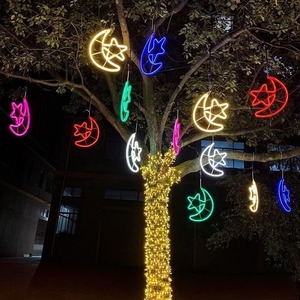 Pentagram Moon Snow Flake Shape LED Paisaje Patio Calle Árbol Luz Exterior Impermeable Modelado Luz - Product Image 3