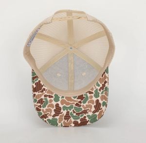 Casquette de sport Sand-Camo Logo personnalisé Produits en gros Casquette de camionneur 6 panneaux à bord incurvé Chapeau promotionnel de haute qualité Casquette de camionneur en maille - Product Image 2