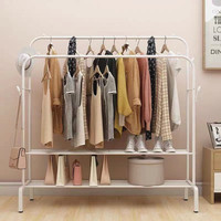 Séchoir à Linge Pliant, Support Métallique pour Manteaux, Chapeaux et Chaussures, Étagère de Rangement et Présentoir
