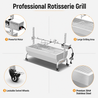 Barbecue argentin en acier inoxydable, grill au charbon de bois intégré, style Santa Maria
