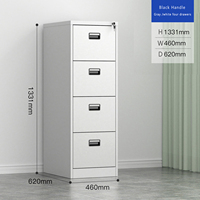 Classeur vertical moderne à 4 tiroirs en acier de taille lettre avec serrure pour la maison et le bureau pour les hôtels