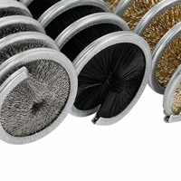 Brosse à ressort en spirale à anneau interne en métal pour le nettoyage, le détartrage et l'élimination de la rouille des tuyaux, cordons et fils en nylon, acier au carbone et cuivre