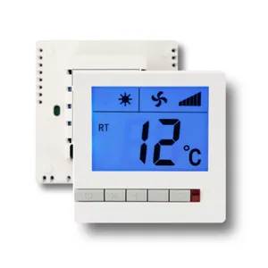 White 230V 3 Speed Digital Thermostat For Fan Coil Units