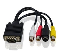 1080p Résolution VGA 3RCA Ligne Paire Torsadée Câble de Données 5m de Longueur Veste PVC RCA AV Conversion Set-Top Box TV Audio Vidéo Câbles