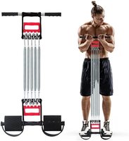 Appareil de fitness multifonctionnel : Exerciceur de doigts à 5 ressorts, extenseur de poitrine avec pédale